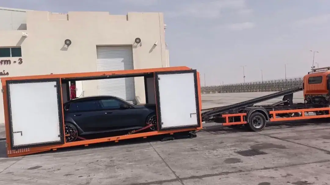 سطحة الحمدان أثناء العمل في الظهران